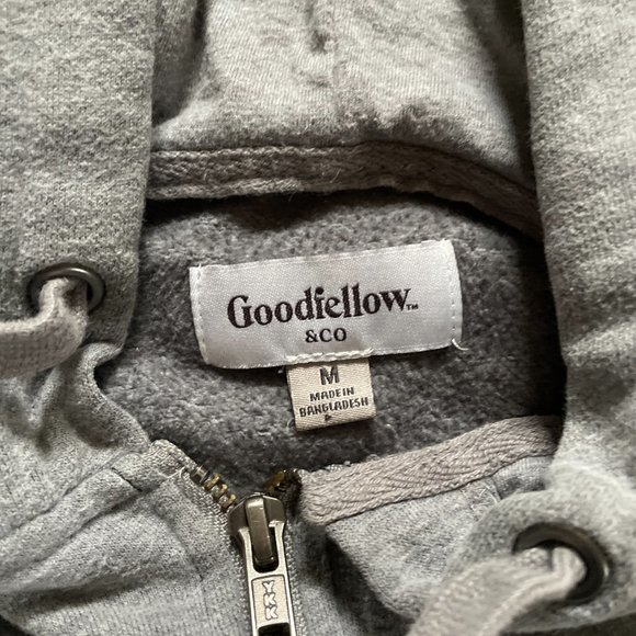 Goodfellow & Co Men's Color Blocked Green and Gray Jacket Hoodie Size Medium - Picture 2 of 5